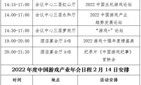 关于举办“2022年度中国游戏产业年会”的通知